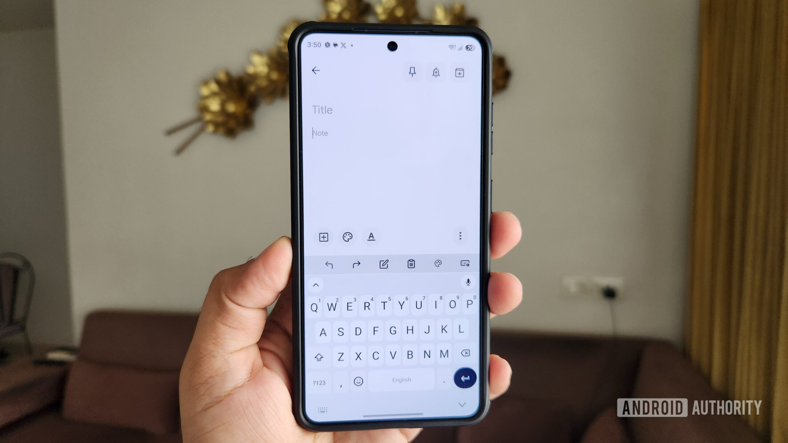 Android phone showing FUTO Keyboard app