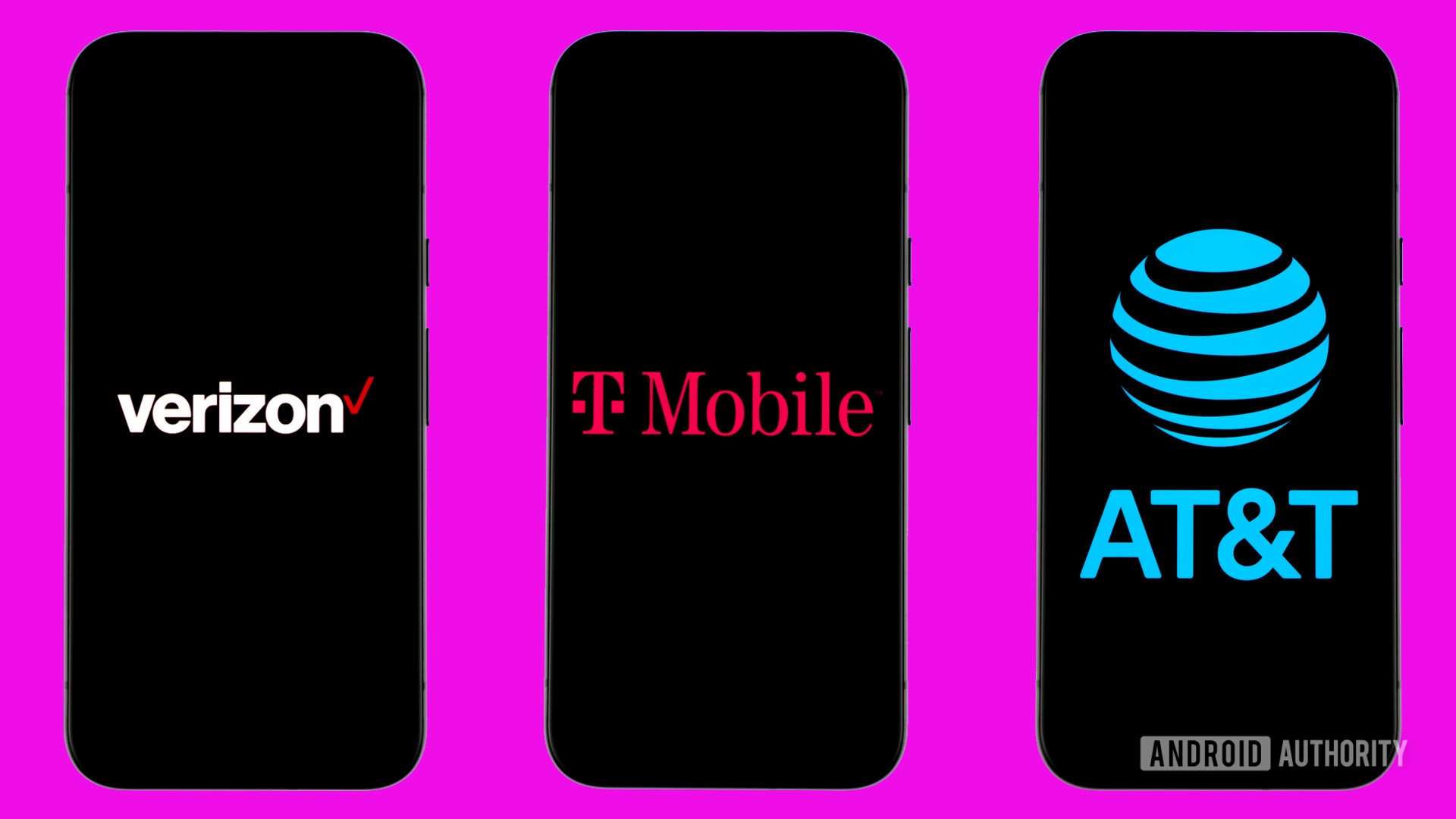 Major US carriers: Verizon, AT&T, and T-Mobile