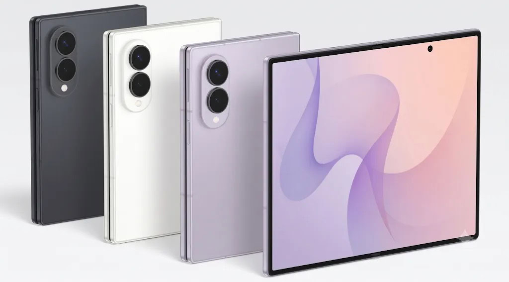 The lineup of Fold 8 colors in a render leak.