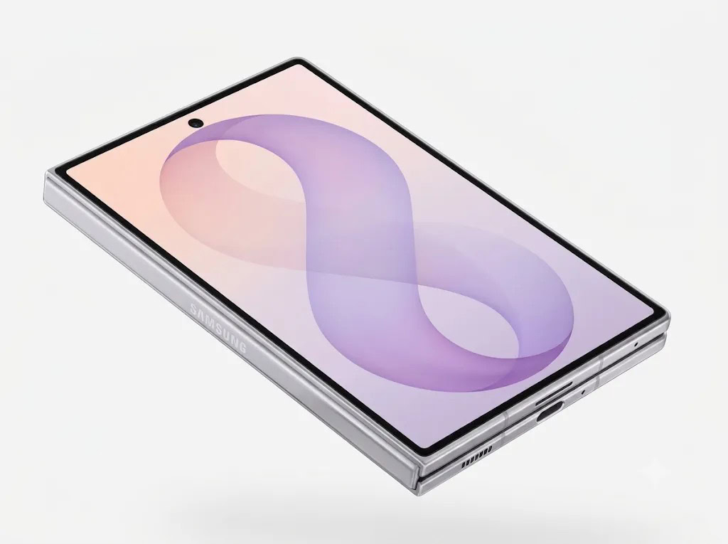 The cover screen of a Fold 8 in a renders leak.