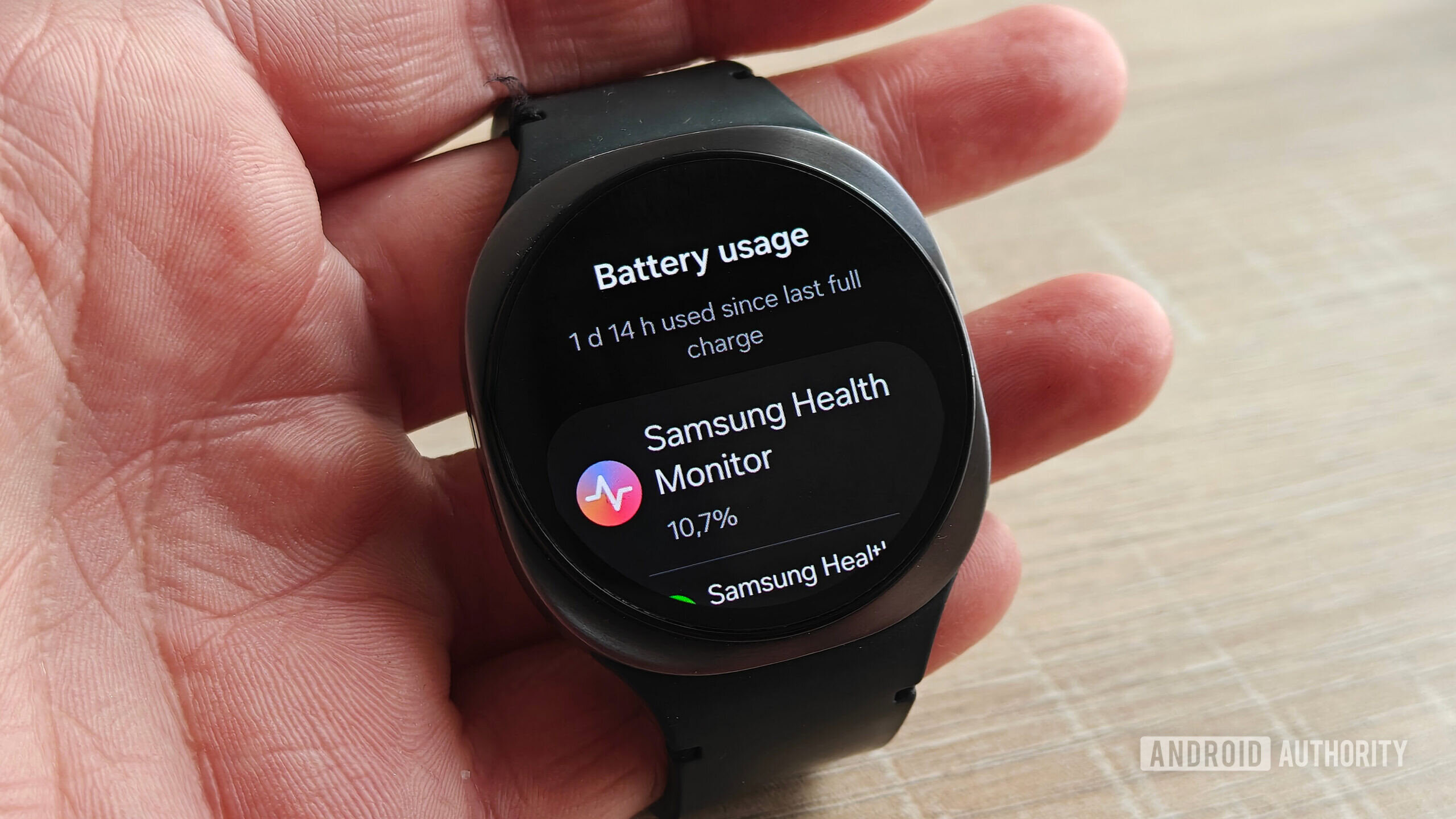 battery usage on a samsung galaxy watch 8