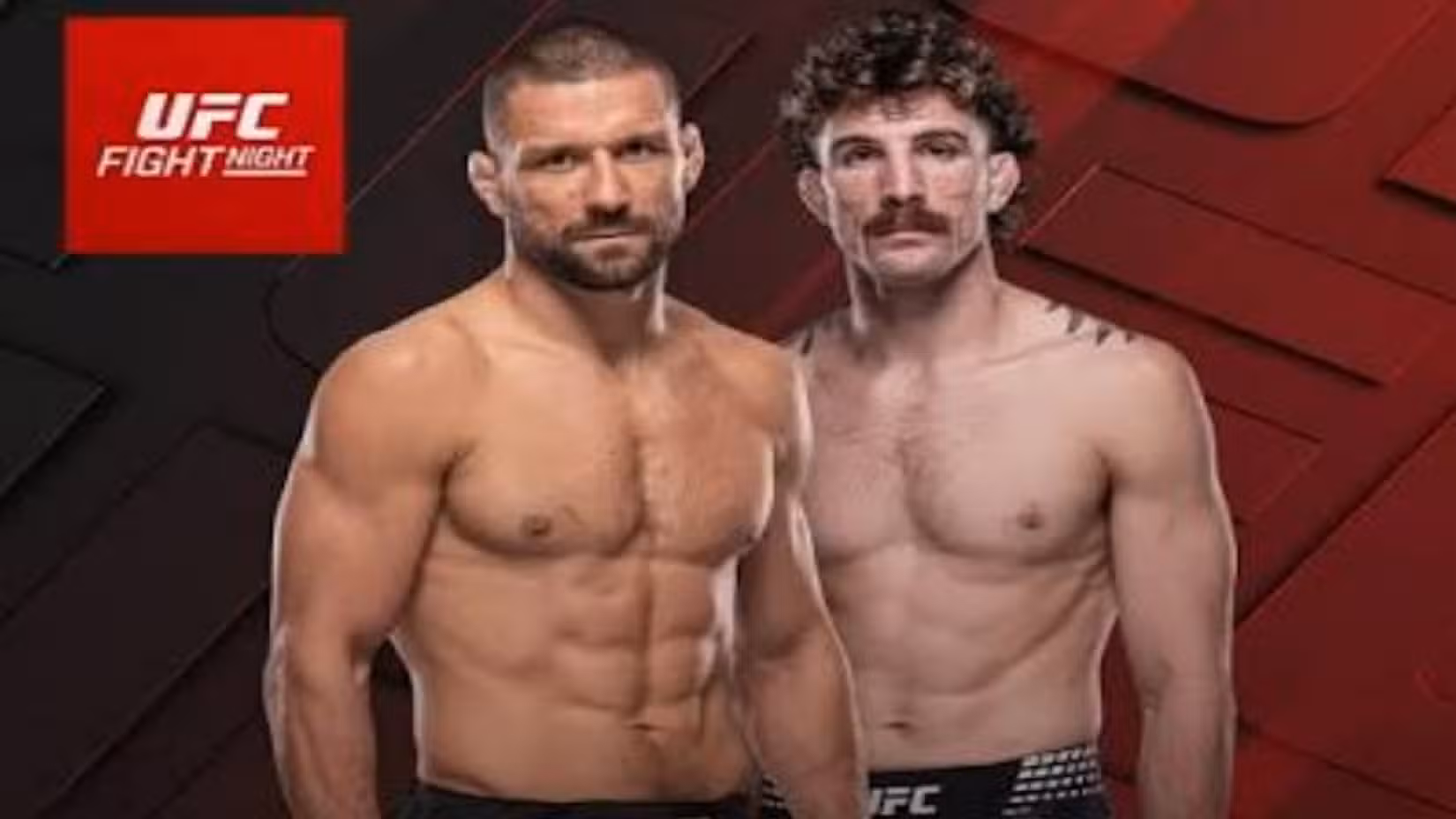 Two shirtless UFC fighters staring at the camera.