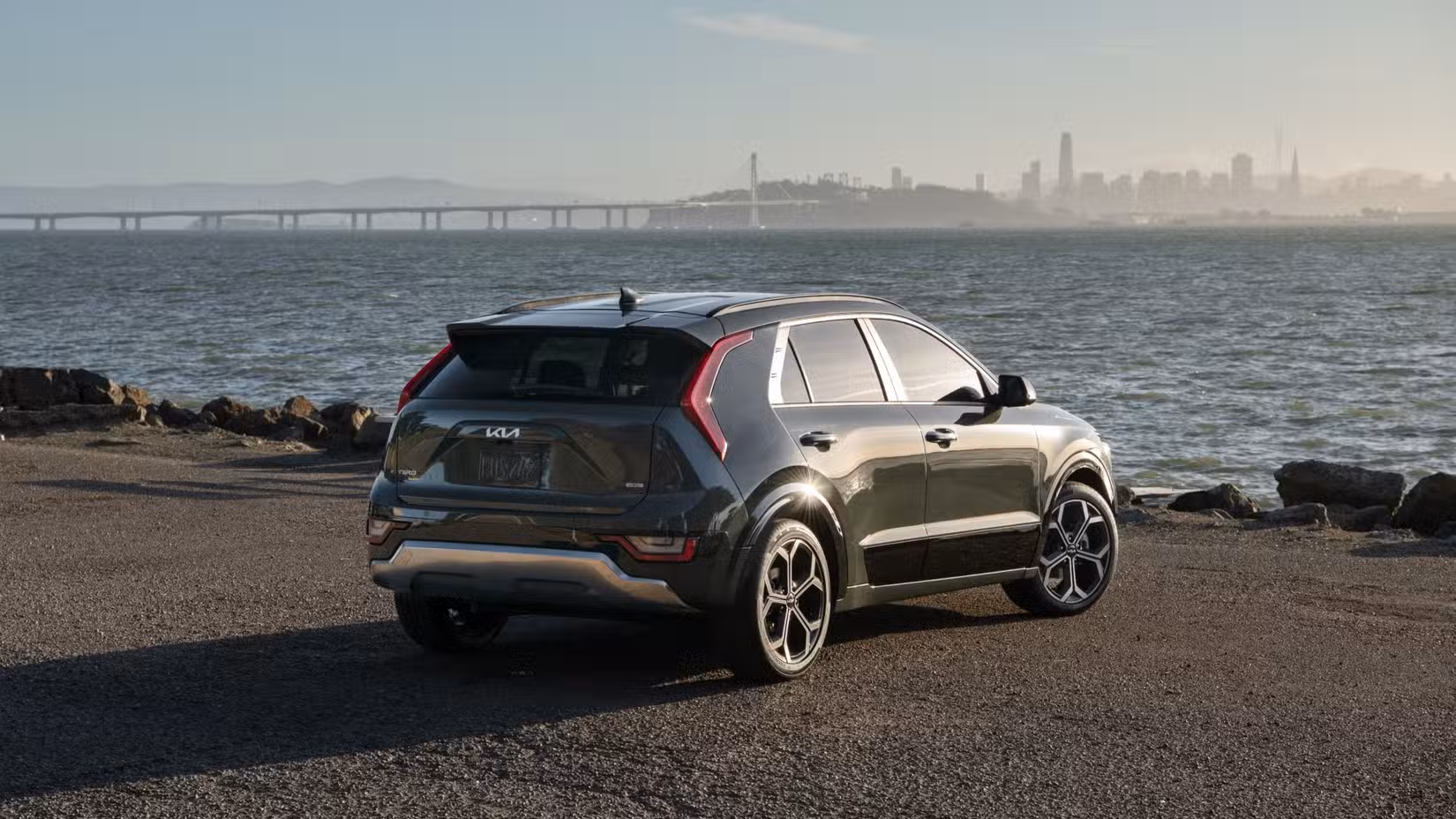 Rear 3/4 shot of a 2026 Kia Niro