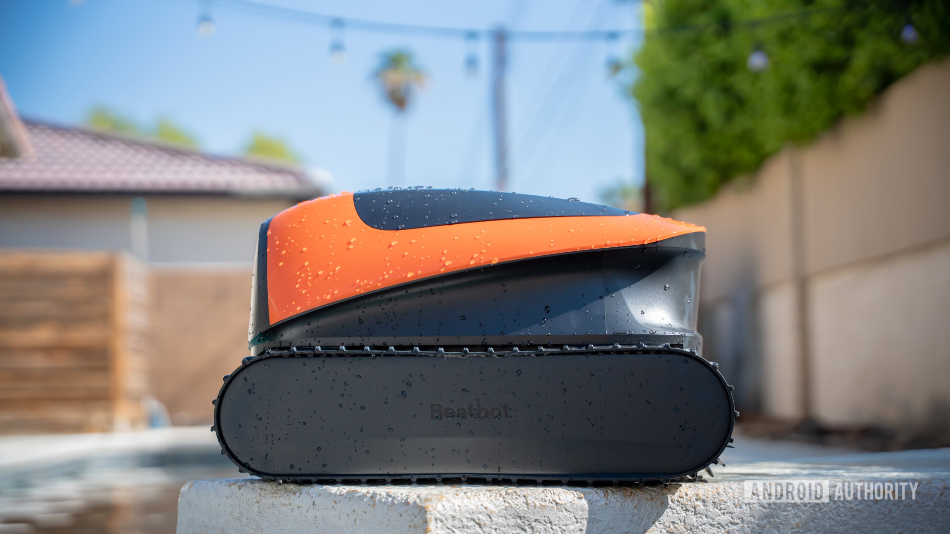 Beatbot Sora 30 next to pool