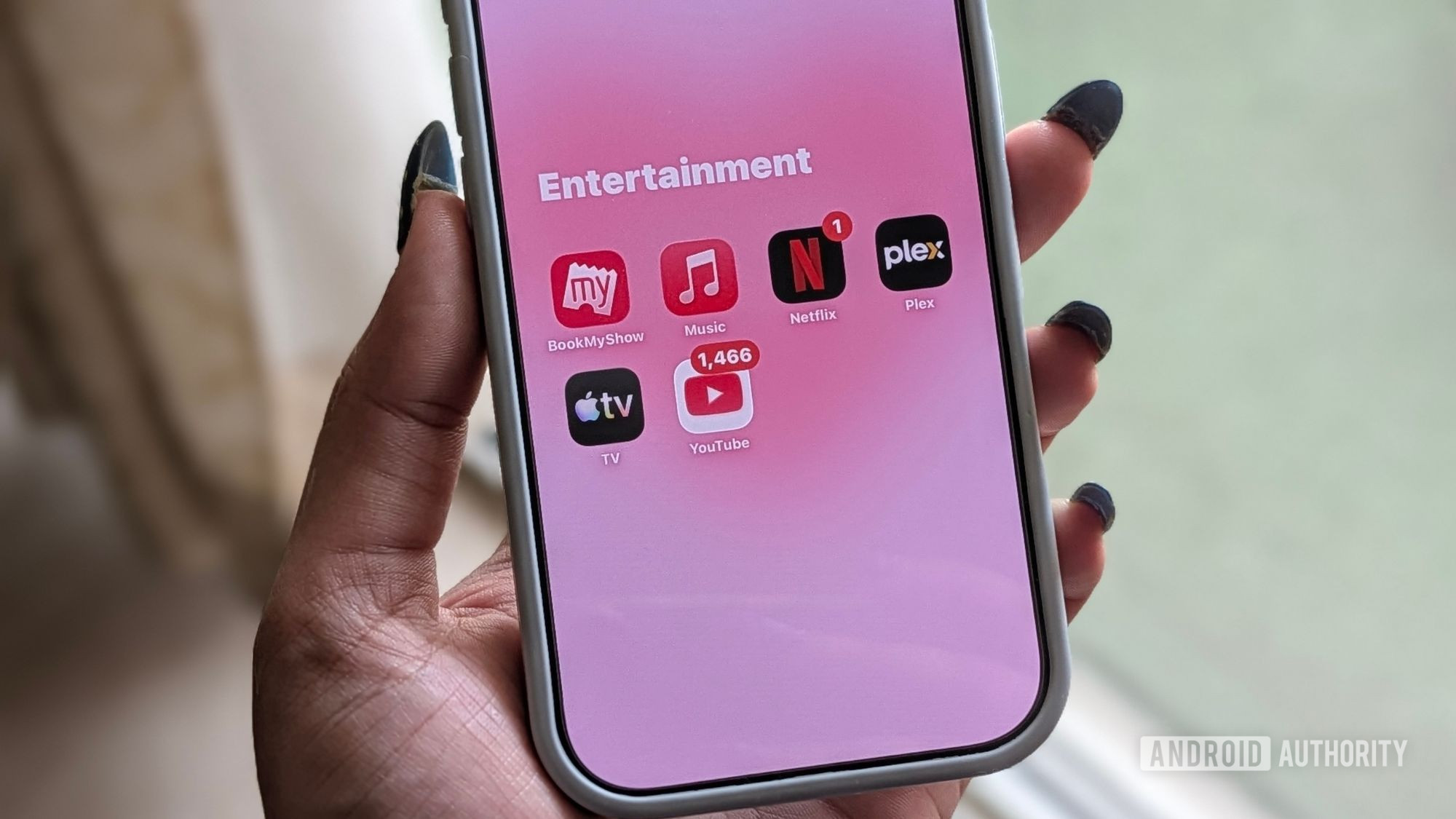 Streaming services document on phone