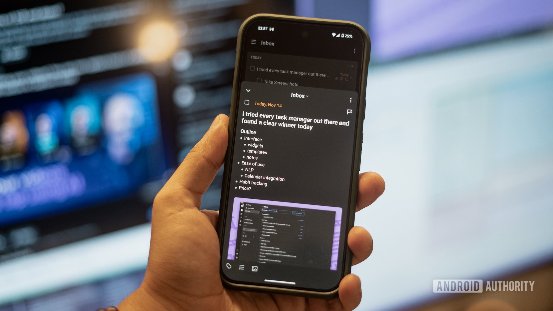 TickTick Android app.