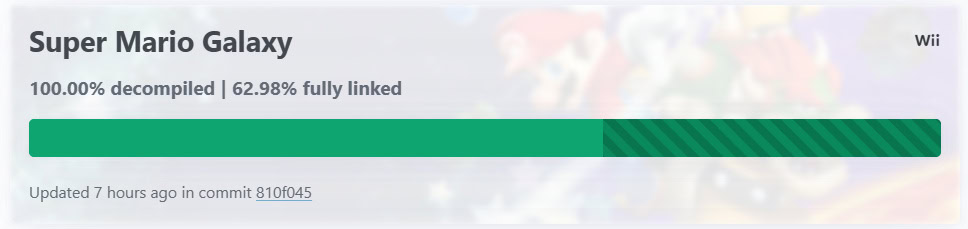 Super Mario Galaxy fully decompiled