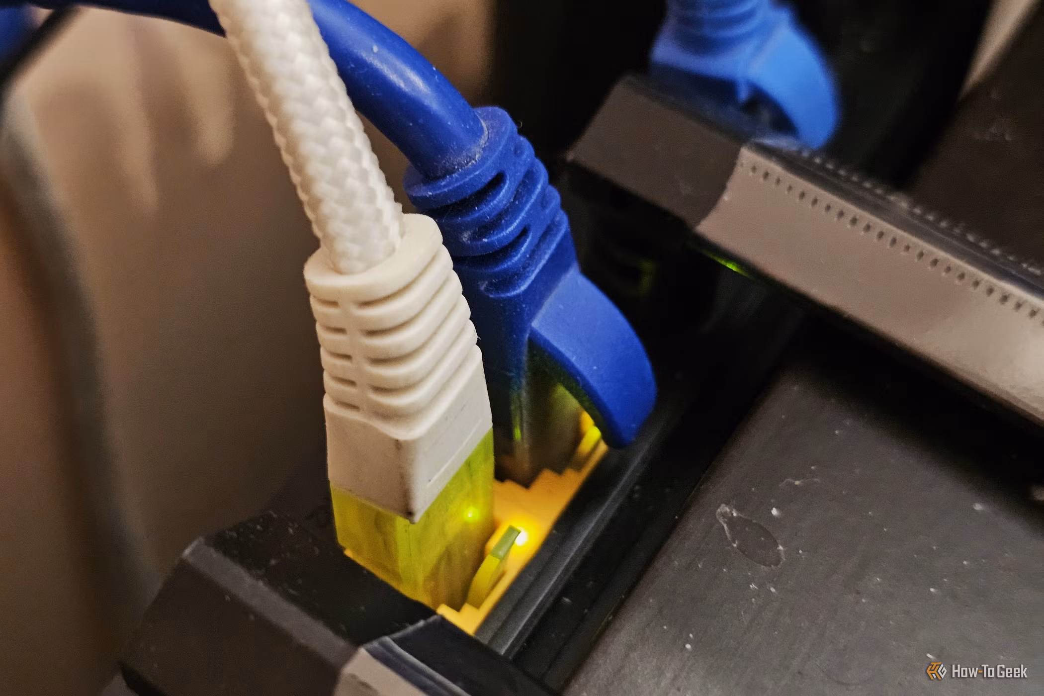 A wireless router with multiple LAN cables