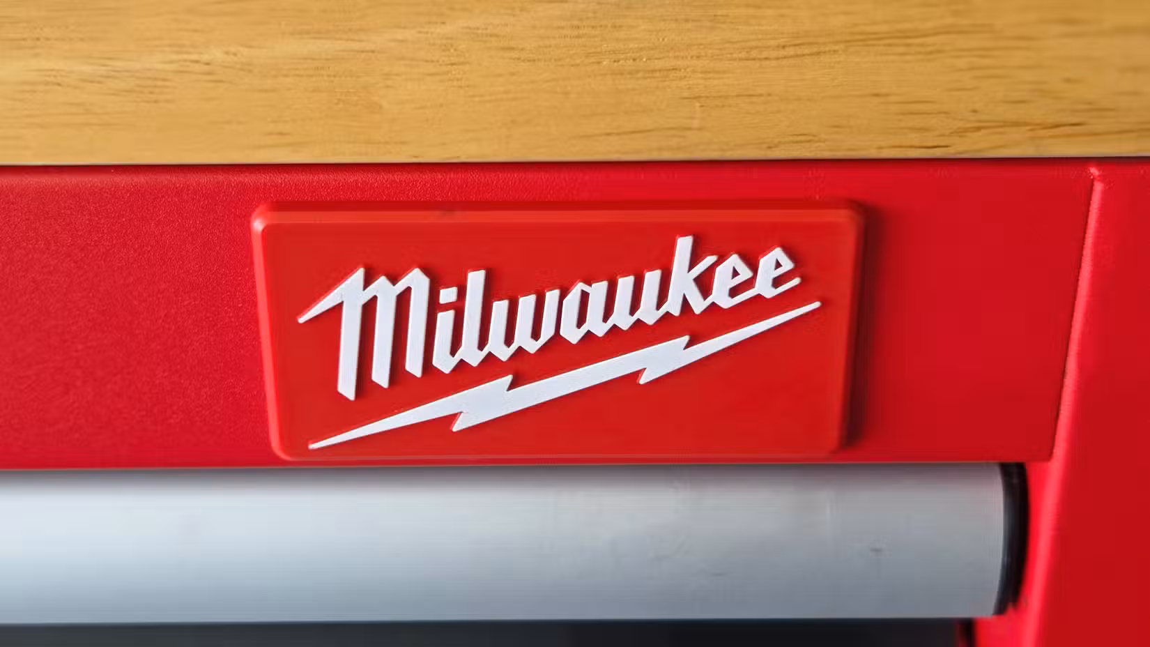 Milwaukee logo on tool box